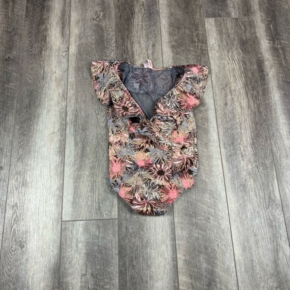 VS Shine Brocade Ruffle Bodysuit